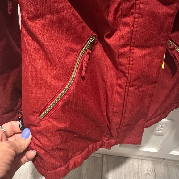 Turbine women’s Red Hooded Jacket - Picture 4 of 16